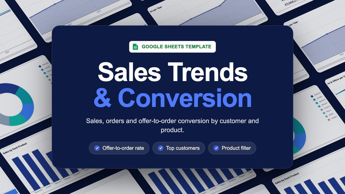 Sales Trends & Conversion Dashboard – Google Sheets Template