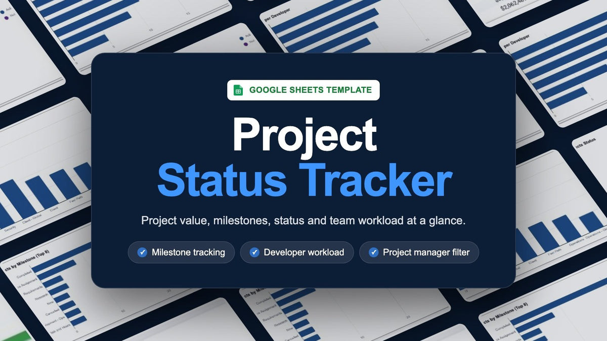 Project Status Dashboard – Google Sheets Template