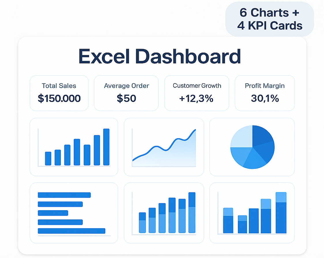 Basic Custom Excel Dashboard - 1 Day Delivery