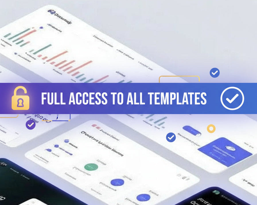Various digital interfaces with charts, graphs, and app icons on a light gray background