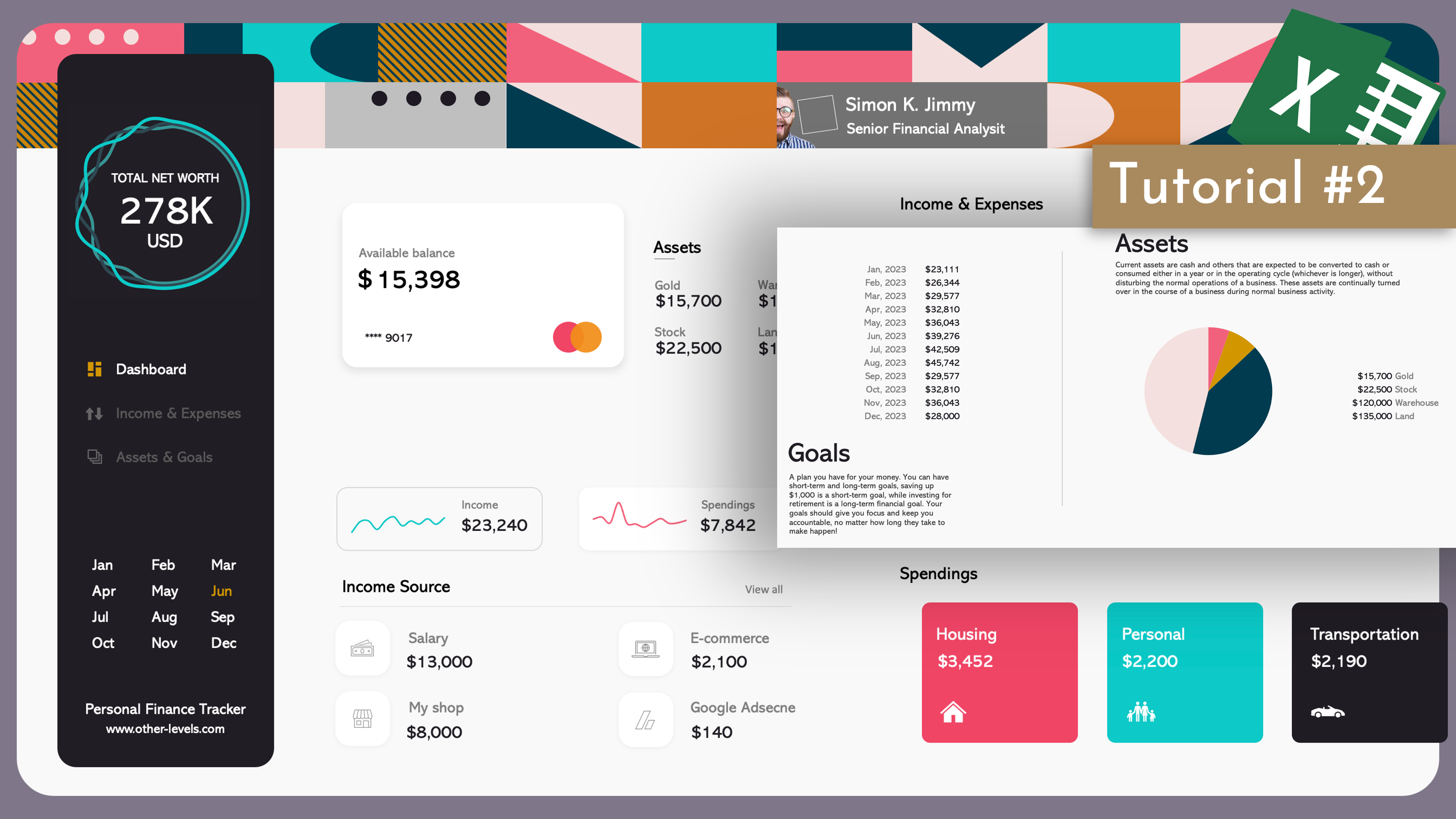 Personal Finance Tracker Excel Dashboard