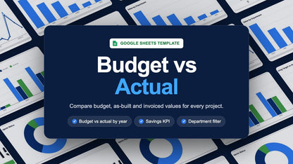 Budget vs Actual Dashboard – Google Sheets Template