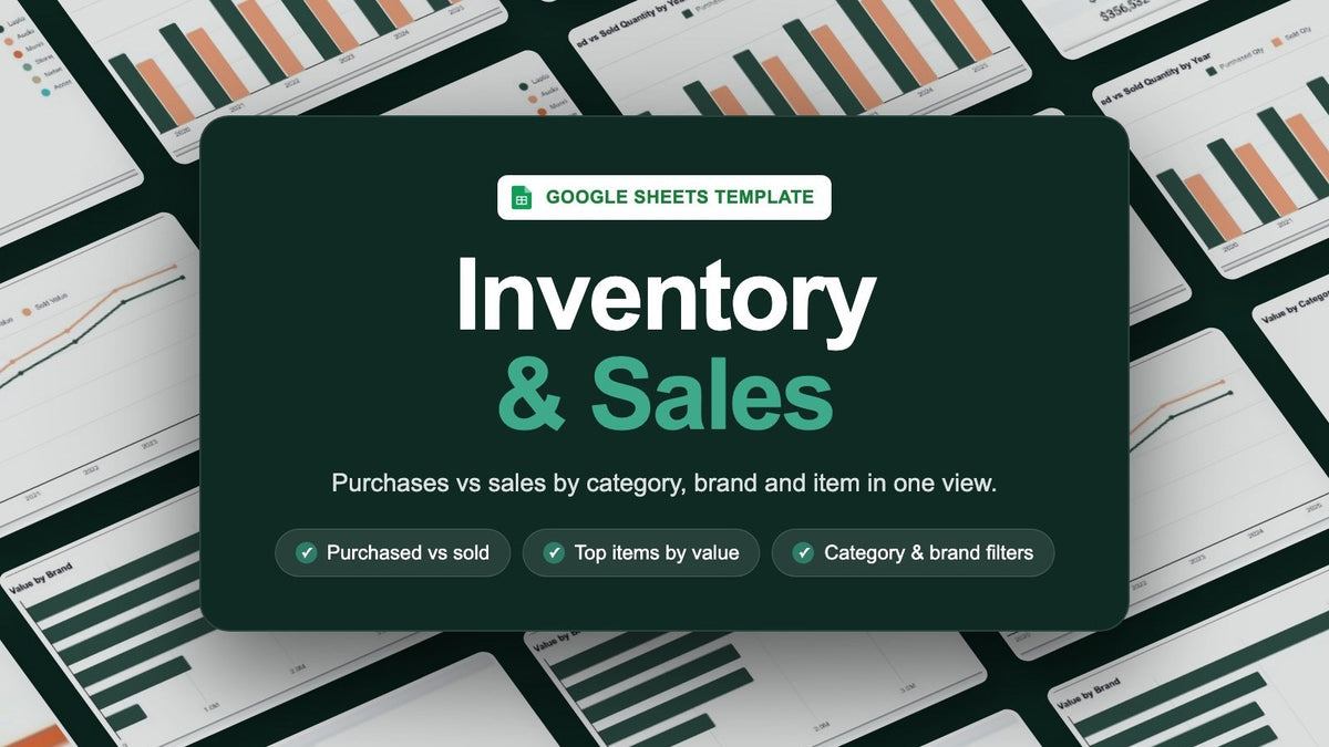Inventory & Sales Dashboard – Google Sheets Template