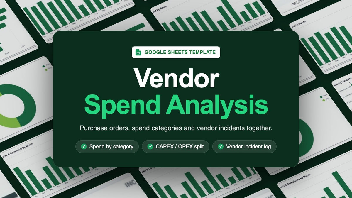 Vendor Spend Dashboard – Google Sheets Template