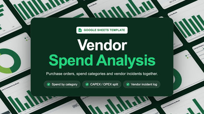 Vendor Spend Dashboard – Google Sheets Template