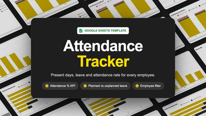 Attendance Tracker Dashboard – Google Sheets Template
