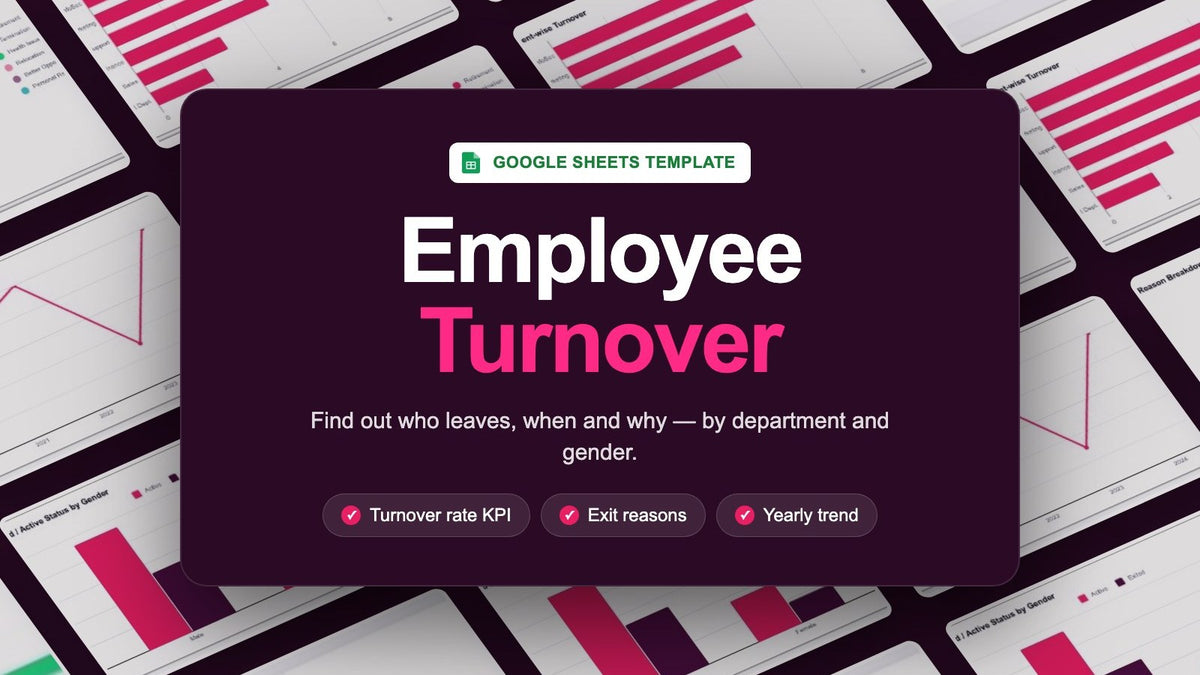 Employee Turnover Dashboard – Google Sheets Template
