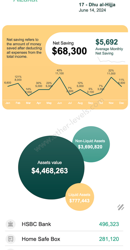 Personal Finance Excel Dashboard - Excel Mobile Version