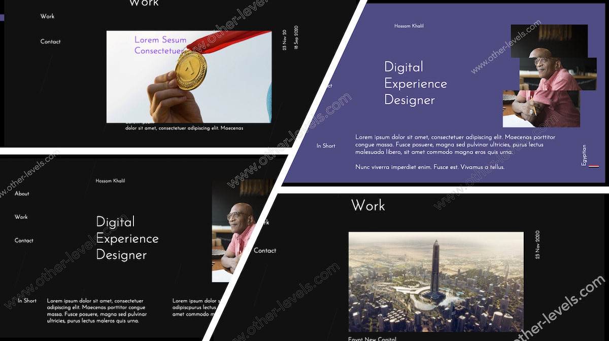 Creative Animated CV/Resume Portfolio PowerPoint Template 