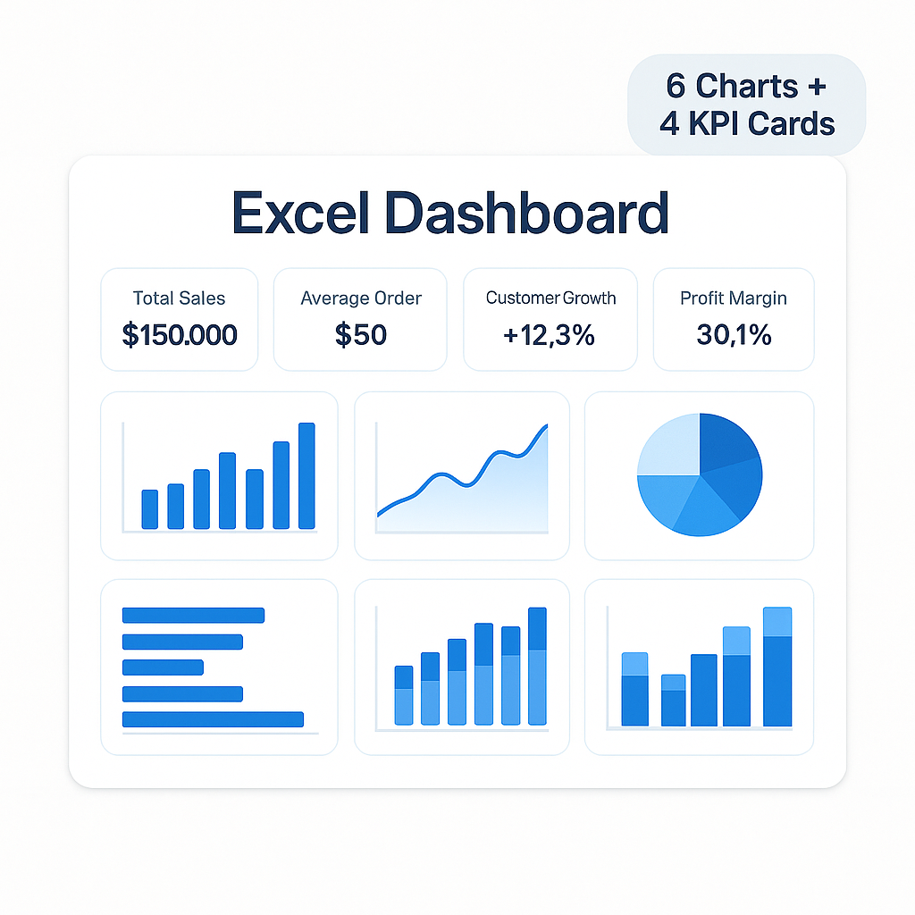 Basic Custom Excel Dashboard - 24-Hour Delivery