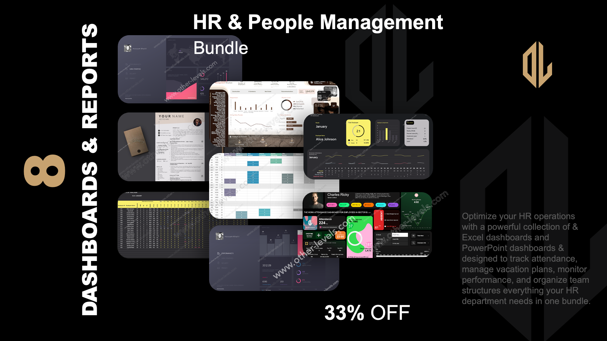HR and People Management Excel bundle