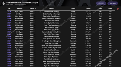 Sales Performance and Growth Analysis datatable