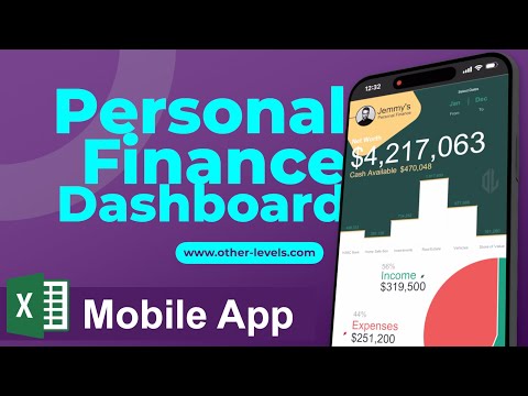 Personal Finance Excel Dashboard - Excel Mobile Version