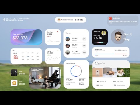 Animated Personal Finance Tracker Dashboard - Mac Theme