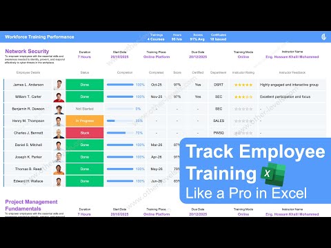 Workforce Training Performance Excel Report video