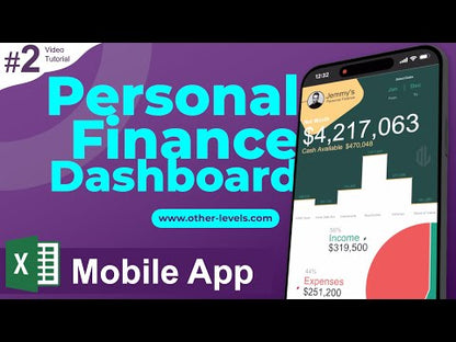 Personal Finance Excel Dashboard - Excel Mobile Version