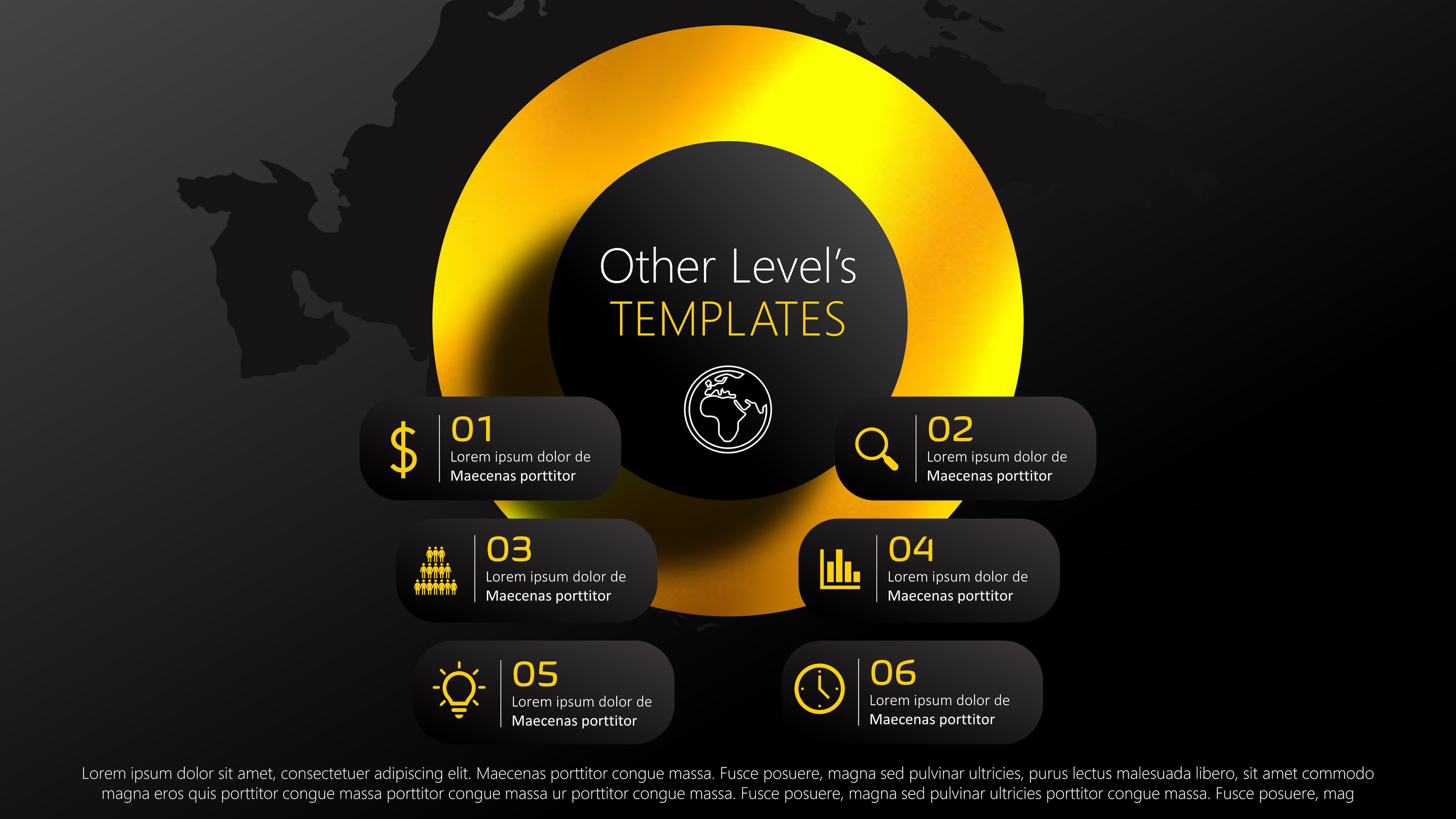 Six steps animated infographic report