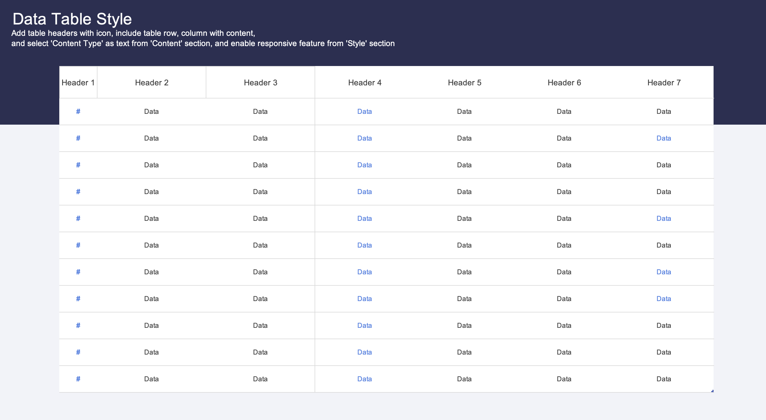 Modern & Clean Contrast Data Tables