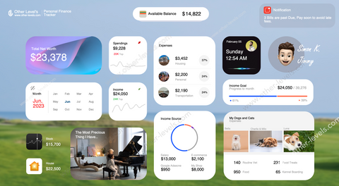 Animated Personal Finance Tracker Dashboard - Mac Theme