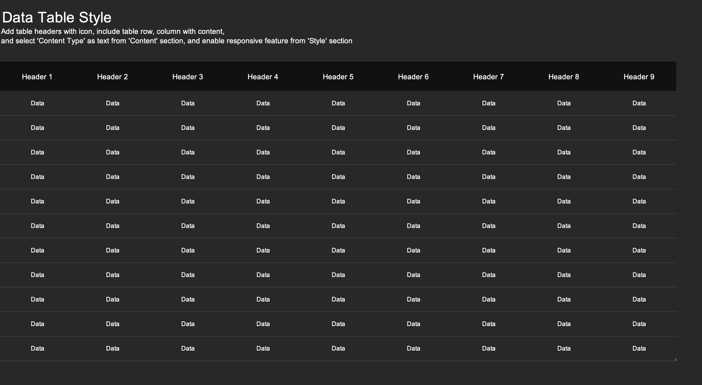 Modern & Clean Contrast Data Tables