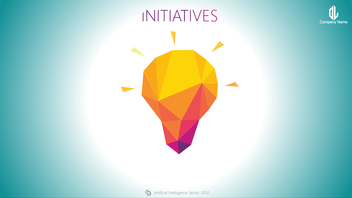 Animated lamp infographic Report for initiatives / Ideas