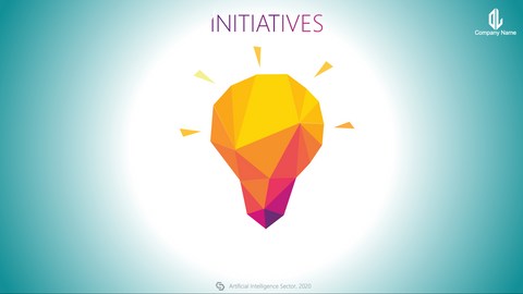 Animated lamp infographic Report for initiatives / Ideas
