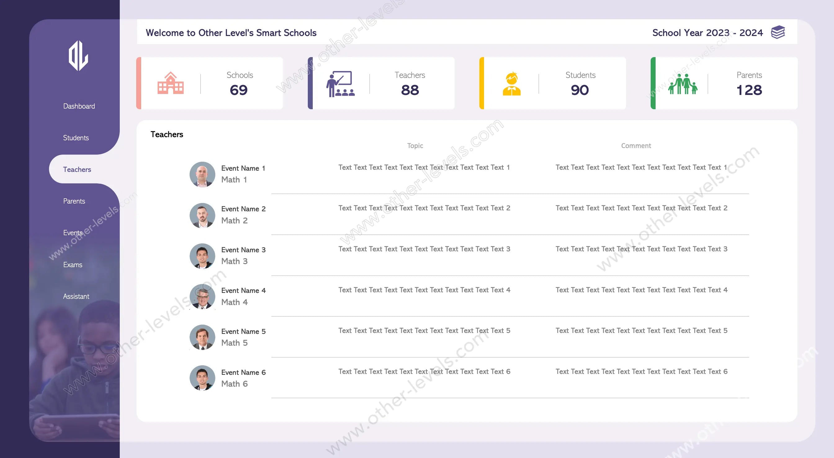 School Management Customizable Excel Templates