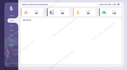 Student management system Excel Dashboard highlighting teachers and parents data