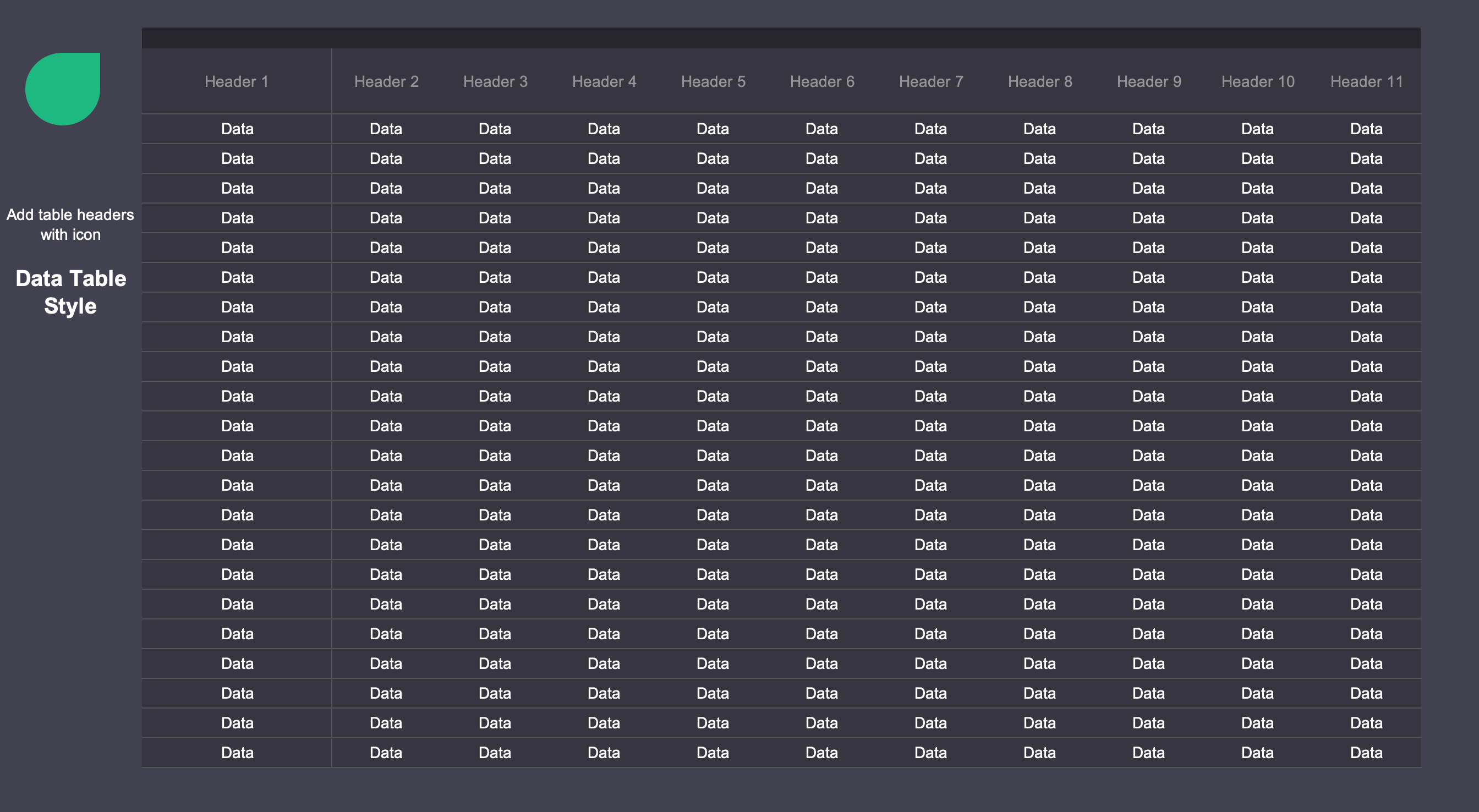 data table style Free Excel Dashboards template 