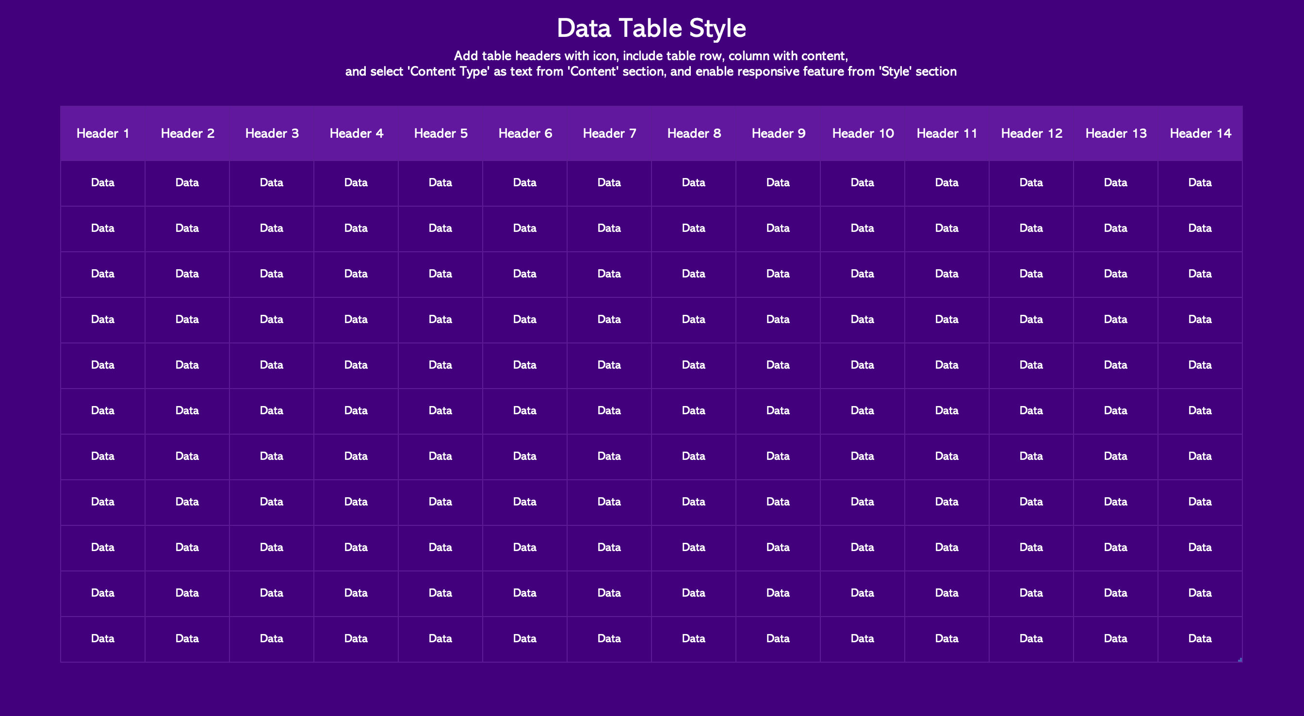 data tables Customizable Excel Template